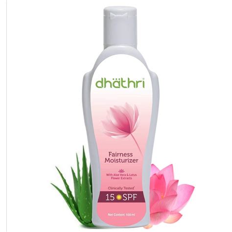 Dhathri Fairness Moisturizer 100 Ml With Spf 15 - With Aloe Vera and ...