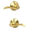 Schlage Accent Bright Brass Interior Hall/Closet Passage Door Handle ...