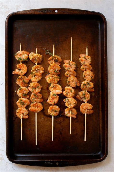 Oven Baked Shrimp Skewers - Healthful Blondie