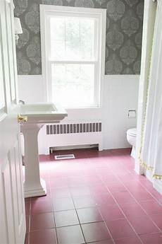 Paint Bathroom Floor Tile by How I Painted Our Bathroom S Ceramic Tile Floors A Simple Paint Bathroom Floor Tile