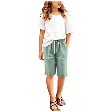 Bermuda Shorts For Girls 4-16 Girls Bermuda Shorts Summer Loose Fit ...