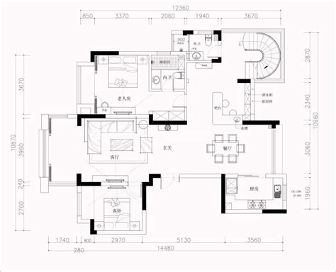 狮山名门156平米三居室新中式装修案例