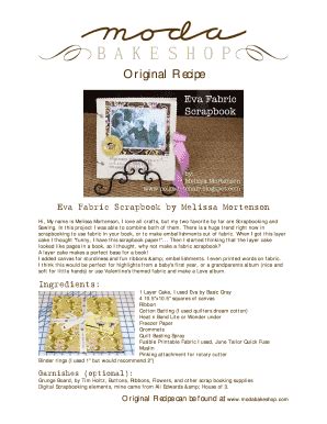 Fillable Online Eva Fabric Scrapbook by Melissa Mortenson Fax Email ...