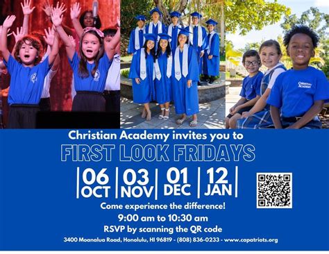 First Look Fridays , Christian Academy Honolulu, 6 October 2023 | AllEvents