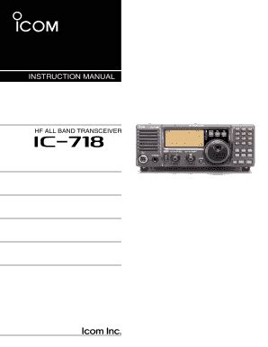 Fillable Online IC-718 Instruction Manual Fax Email Print - pdfFiller