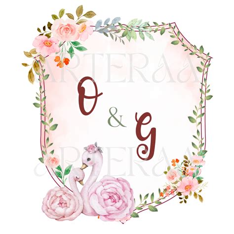 OG Wedding Logo PNG | Couple Initials Monogram | O & G Wedding Emblem ...