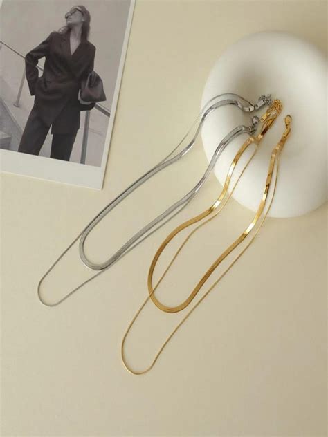 Layered Snake Bone Chain | 18K Plated – aquastreet.in