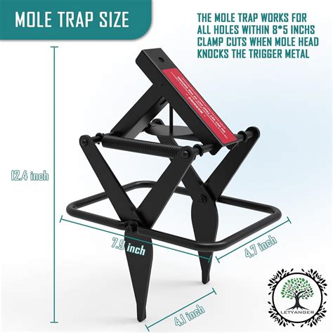 LETYANGER Mole Traps, Black Galvanized Steel Scissor Trap, India | Ubuy
