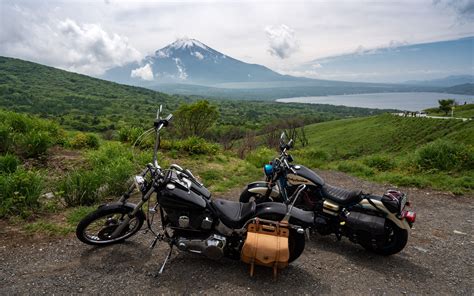 Download wallpaper 3840x2400 motorcycles, bikes, black, fuji, mountain ...