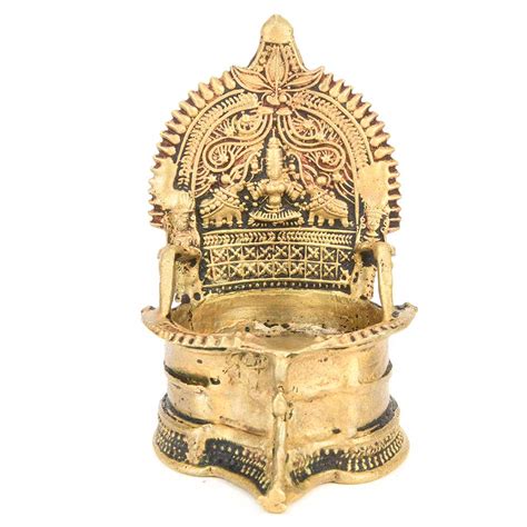Traditional Bronze Lakshmi Kuber Lamp Large
