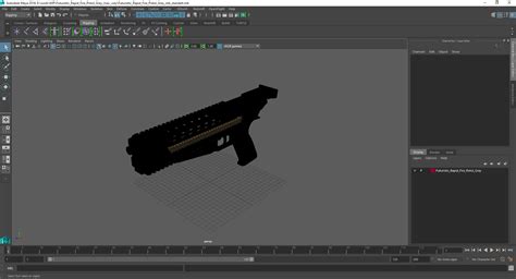 3D Futuristic Rapid Fire Pistol Grey model | 3D Molier International