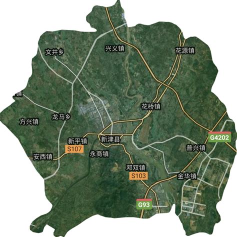 新津县高清卫星地图