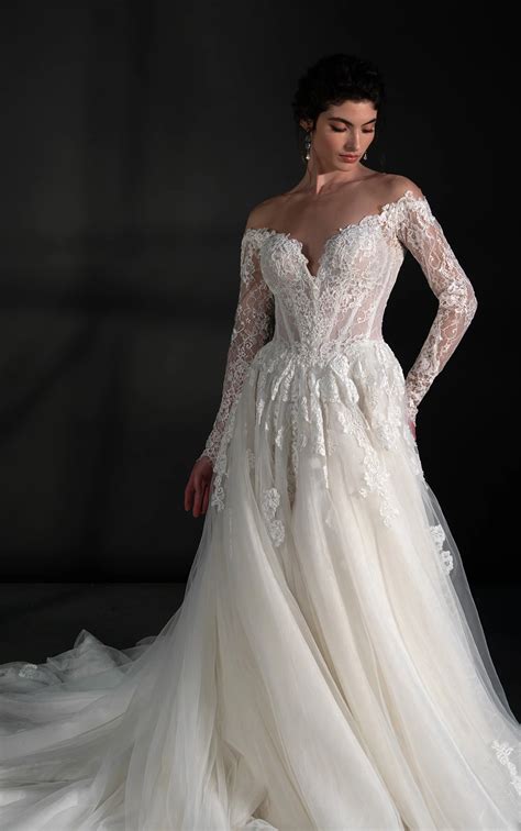 Long Sleeve Lace Ballgown Wedding Dress | Style 1822