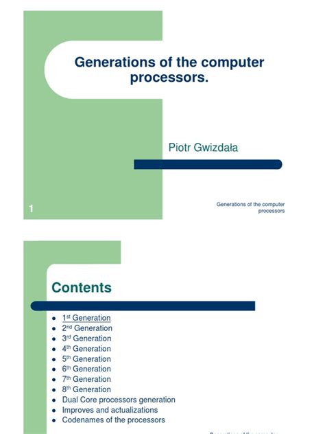 Generations of Computer Microprocessors | PDF | Central Processing Unit ...