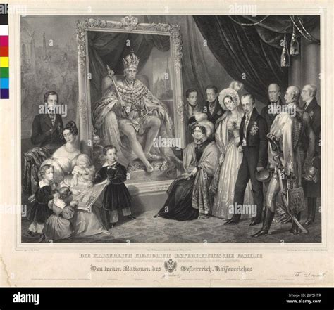 The Imperial and Royal Family around the portrait of Francis I of ...