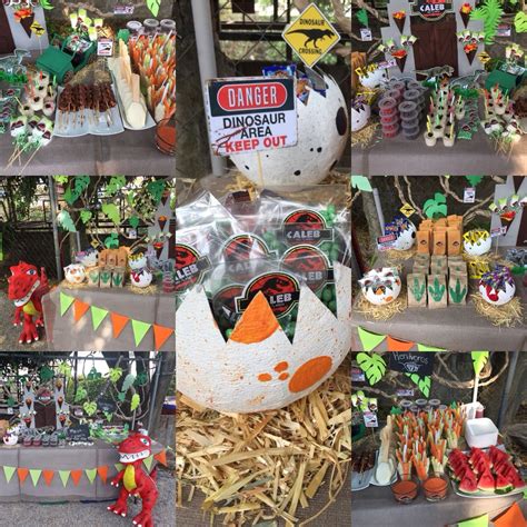 Decoracion de mesa de dulces con temática de Jurassic Park. # ...