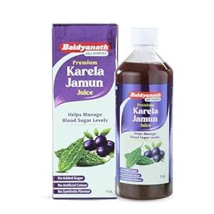 Baidyanath Premium Karela Jamun Juice - 1L | Supports Healthy Blood ...