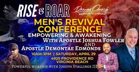 Rise & Roar Mens Revival Conference, 4925 Providence Road,Virginia ...