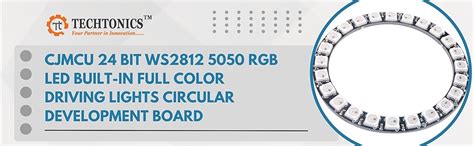 Techtonics CJMCU 24 Bit WS2812 5050 RGB LED Built-in Full Color Driving ...