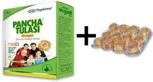 TOPTIME Pancha tulasi drops 15ml with Lozenges (pack of 2) Price in ...