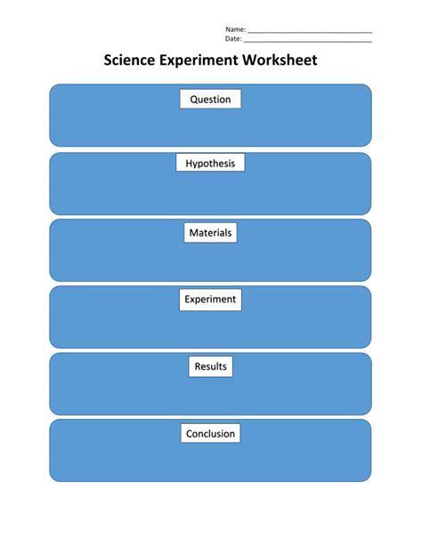Science Experiment Worksheet Template 的图像结果