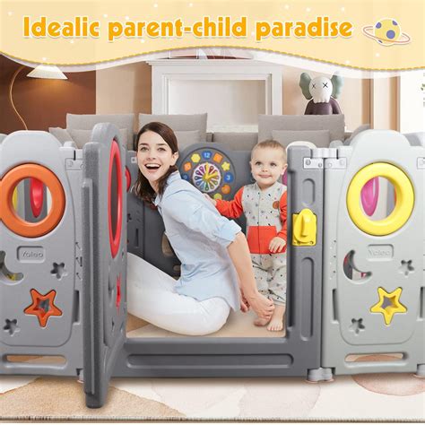 Buy Yoleo Baby Play Pen Fences for Toddlers Kids Play Yards Indoor ...