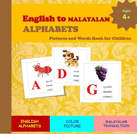 Buy English to MALAYALAM ALPHABETS Pictures and Words Book for Children ...