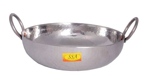Multi Utility - Heavy Gauge - Stainless Steel Kadhai with Riveted Hand ...