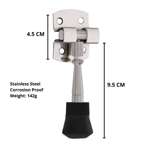 Fancy Tropping Steel Door Stopper 4 Inch with screws, SS Finish – Sun ...