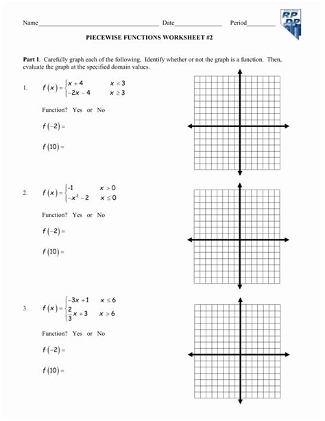 Image result for Graphing Piecewise Functions Worksheet