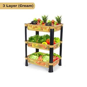FOROLY Plastic 4-Layer Multipurpose Kitchen Organizer/Storage Rack ...