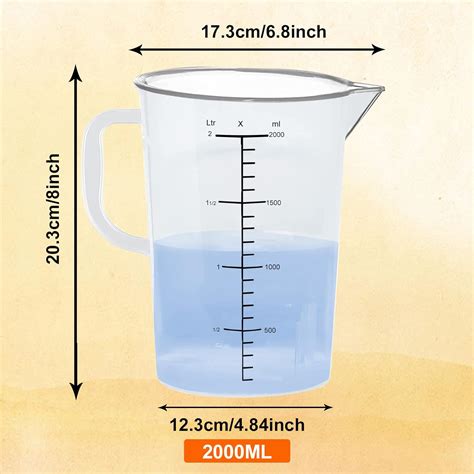 Buy Plastic Measuring Cup Measuring Pitcher Container Multipurpose With ...