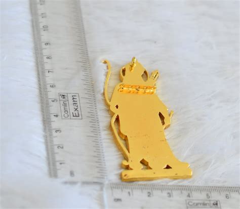 Gold tone pink-green-white kundan jadau shri Ram pendant dj-50503 ...