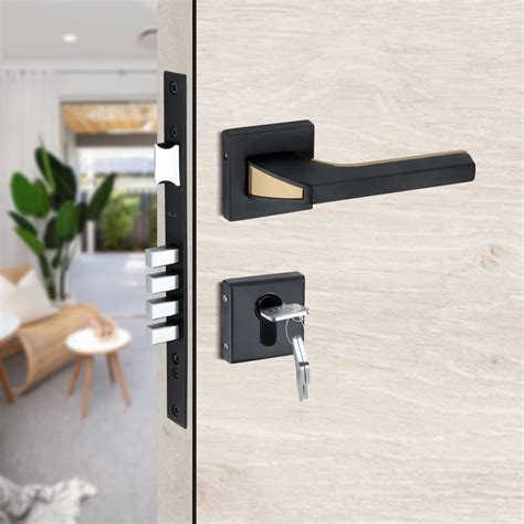 Kunal Titan55 Blk/G Mortice Door Lock for Main Door Lock Set with 3 ...