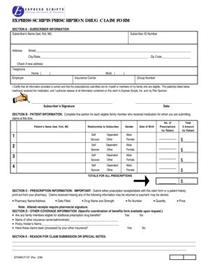 Fillable Online ESI Claim form - University Health Plans Fax Email ...