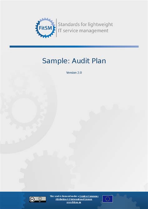Fit SM Sample Audit-Plan v1 - Version 2. This work is licensed under a ...