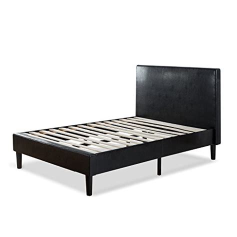 Zinus Gerard Deluxe Faux Leather Upholstered Platform Bed/ Mattress ...