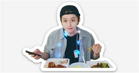 stray kids Lee Know eating by one happy stan | Die cut stickers ...