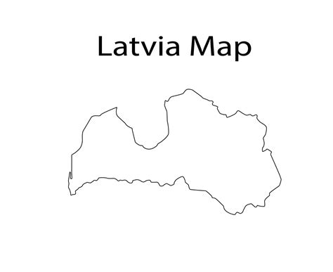 Latvia map outline
