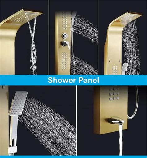 Smart Waterfall Shower Panel Set (Gold) – Fossa Home