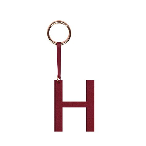 Buy Tann Trim Berry Red Letter Bag Charm Letter H Online