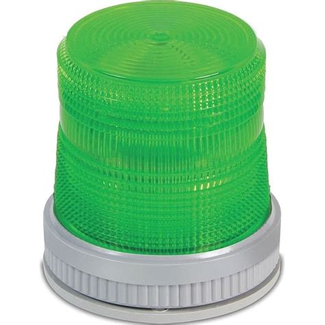 Edwards Signaling Warning Light, Green, LED, 120V AC, 65 FPM, 3 3/4 in ...