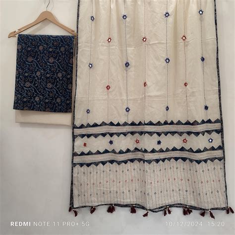 Ajrakh print cotton top With ajrakh mirror work dupatta – thecotlin