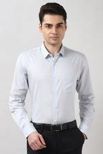 Peter England Formal Shirts, Men Light Blue Slim Fit Full Sleeves ...