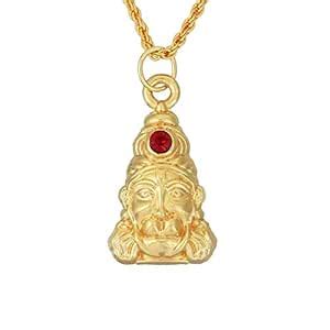 Zumrut Gold Plated CZ Stud Veer Hanuman Face Hanumanji/Bajrangbali ...