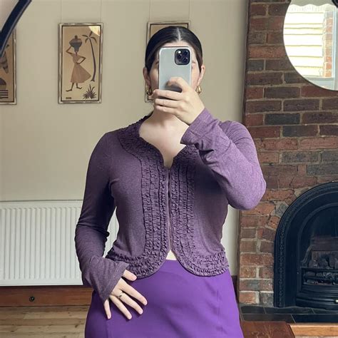 Vintage REVIEW Australia hook and eye knit top, in... - Depop