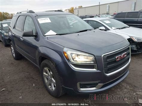 Report 1GKKVPKD8EJ288973 GMC ACADIA 2014 Blue Gasoline - price and damage history