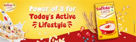 Saffola Oats | Rolled Oats | Delicious Creamy Oats | 100% Natural ...