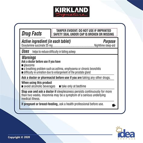 Idea Shop USA Kirkland Signature Nighttime Sleep Aid - 96 Ct India | Ubuy