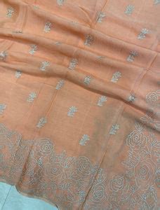 Pure Georgette Chikankari Handloom Banarasi Saree | The Handlooms